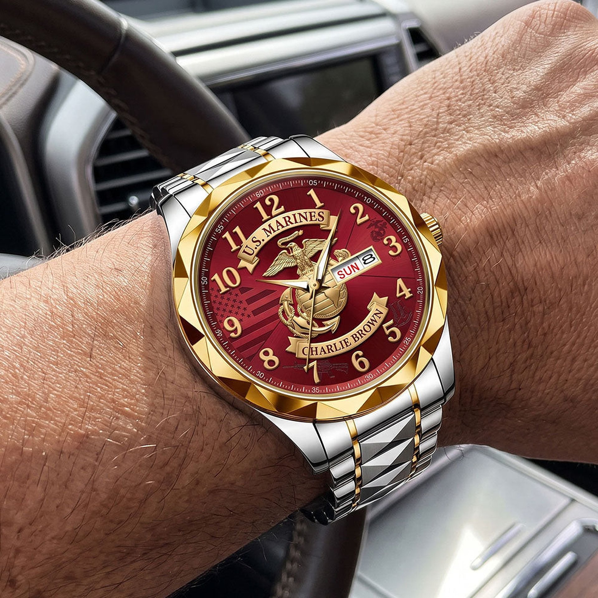 Military Pride Men's Watch - Personalized Gift For Veteran