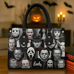 Horror Patches Leather Bag, Personalized Gifts For Horror Movie Fans - Photo 1