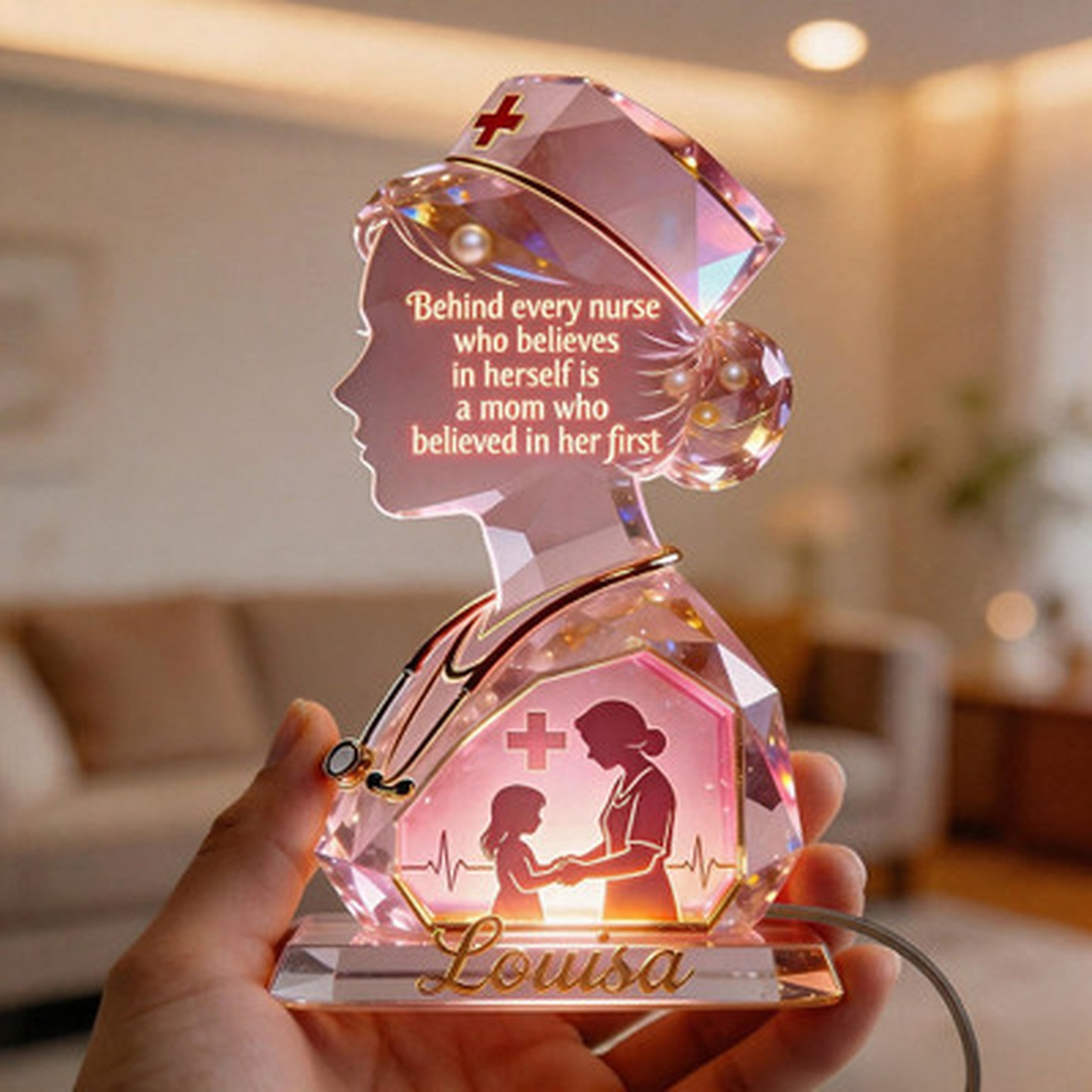 Nurse Mom Acrylic Light Box - Personalized Gifts For Moms - Photo 1