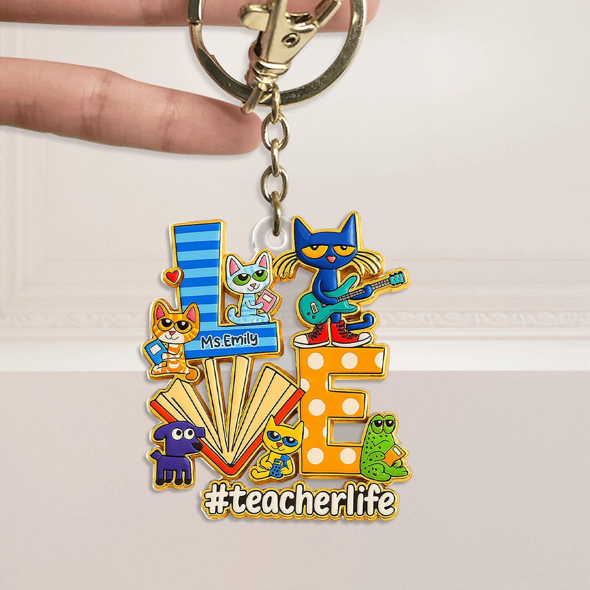 Love Teacher Keychain - Personalized Gifts For Teacher - Photo 1