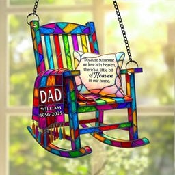 Memorial Chair Suncatcher Ornament Personalized Gifts for Heaven - Photo 1