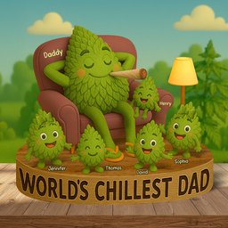 Chilling Dad - Personalized Christmas Gifts For Dad Plaque - Photo 1