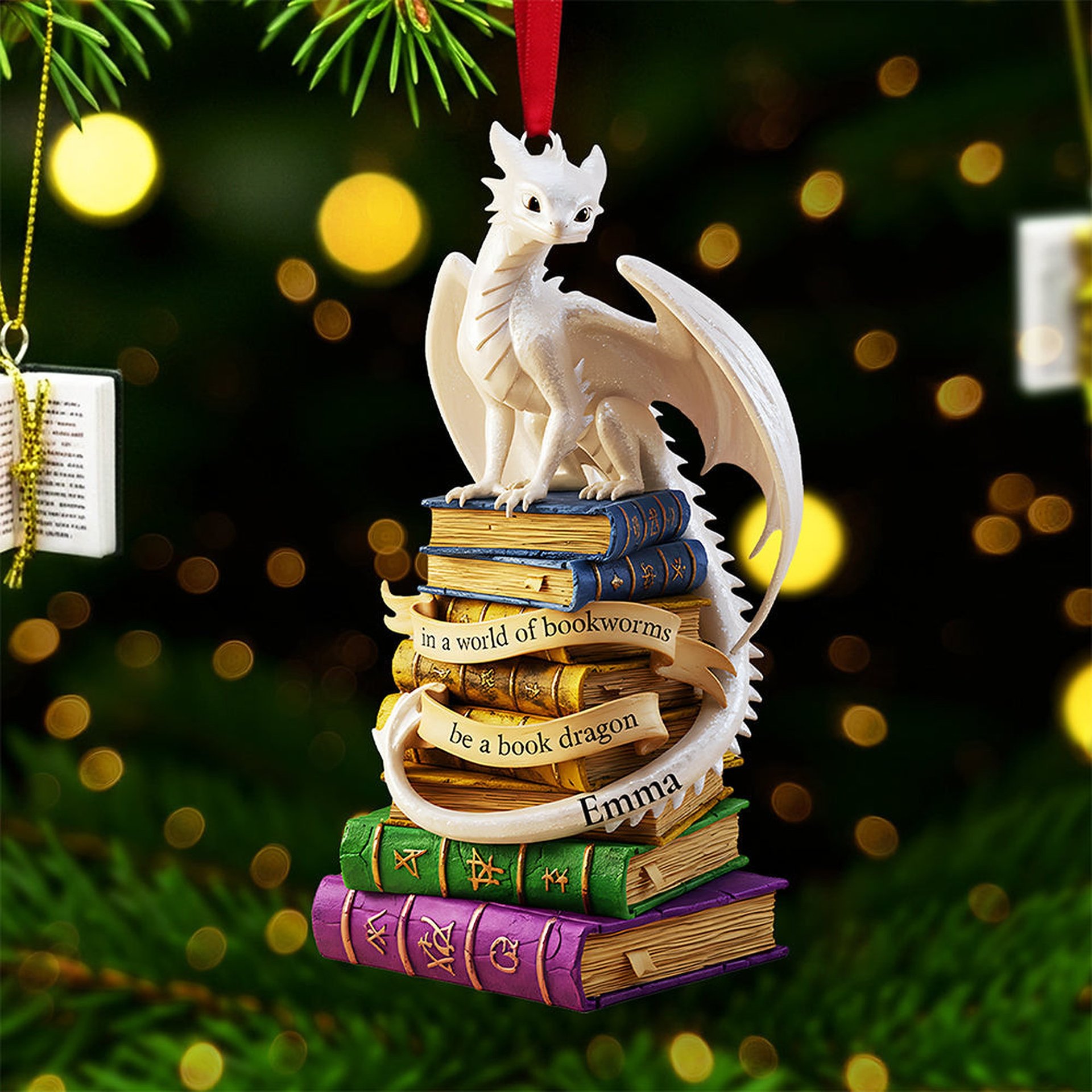 Personalized Gifts For Book Lovers Christmas Ornament - Photo 1