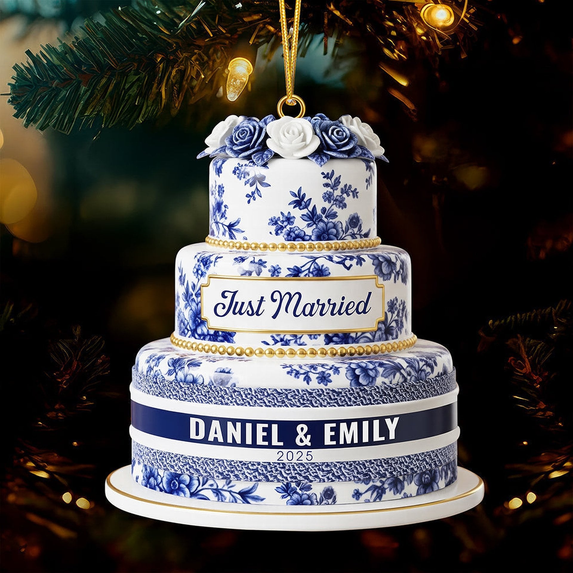 Personalized Gifts For Newlyweds Christmas Ornament - Photo 1