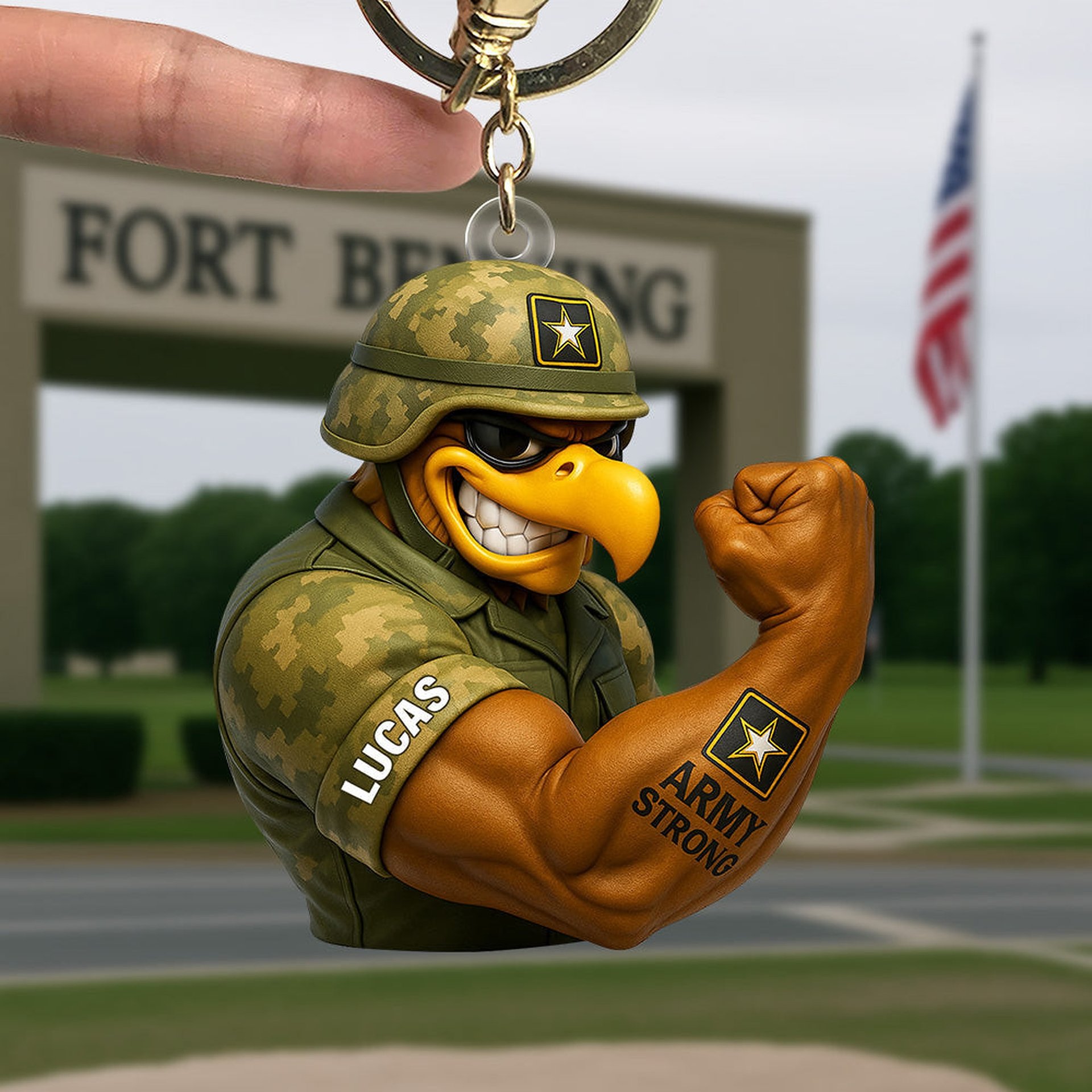 Military Keychain - Personalized Gift for Proud Veterans - Photo 1