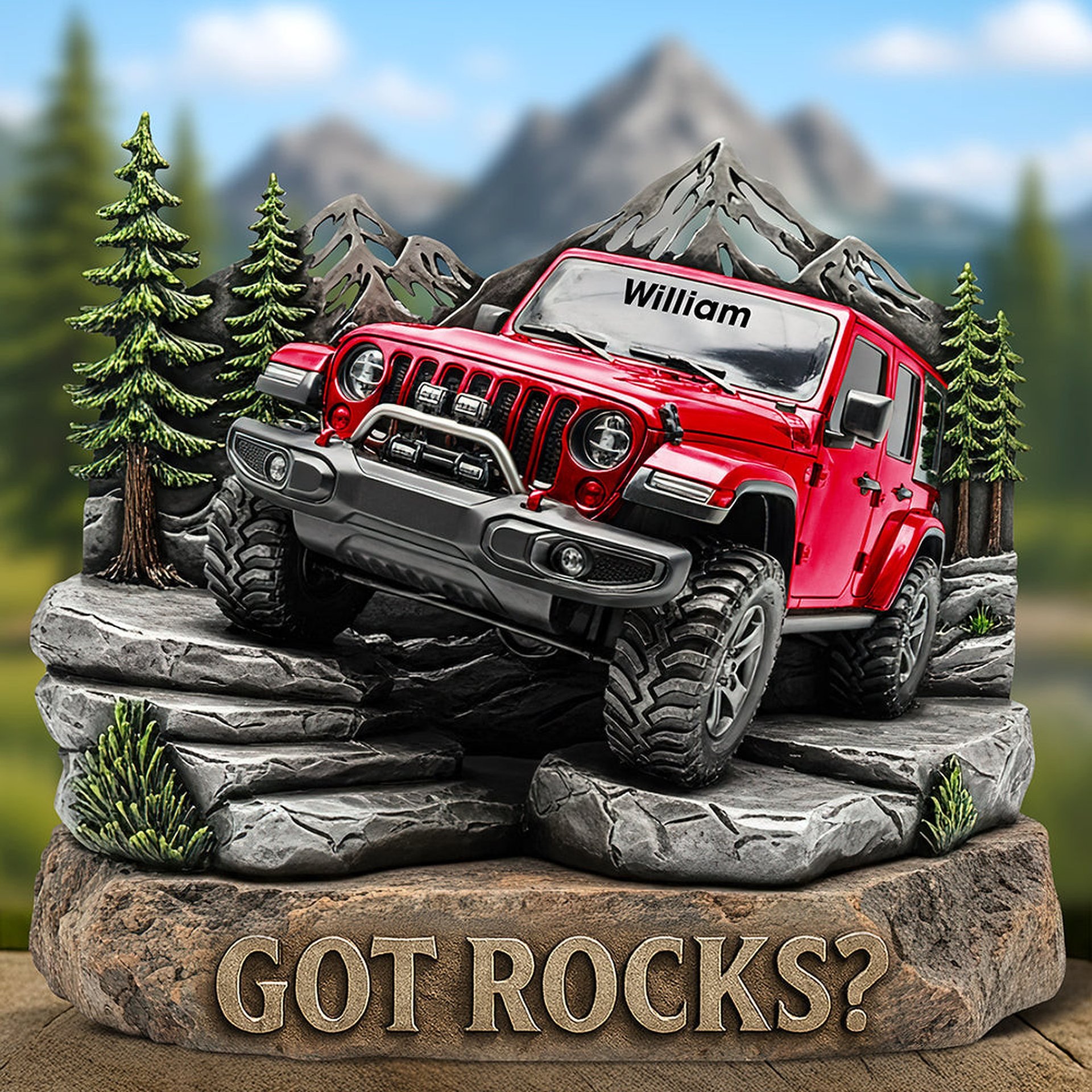 Rockin' Off-Road Life Acrylic Plaque - Personalized Gifts For Off-road Lovers - Photo 1