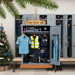 Police Locker Acrylic Ornament - Personalized Christmas Gifts For Officers - Photo 1