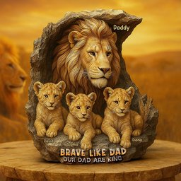 Christmas King Of The Family Plaque – Personalized Gift For Dad - Photo 1