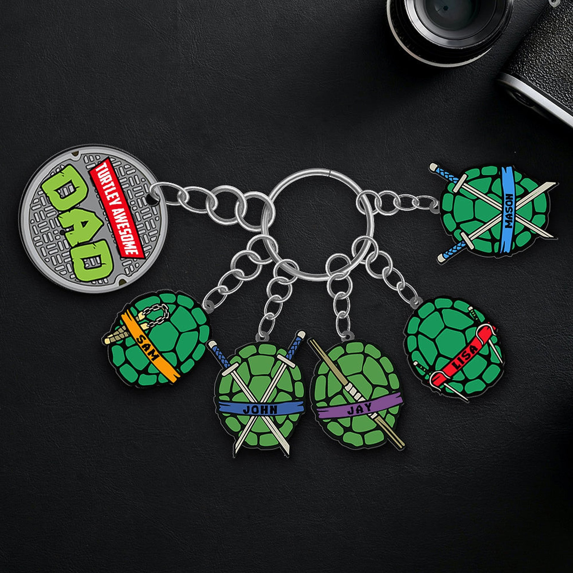 Personalized Gifts For Dad Keychain With Charms - Photo 1