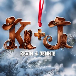 Personalized Custom Letter Gifts For Couple Acrylic Ornamnet - Photo 1