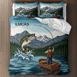 Personalized Gifts For Fishing Lovers Quilt Bedding Set Special Line