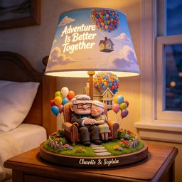 Adventure Is Better Together - Personalized Up Movie Couple Acrylic LED Night Light