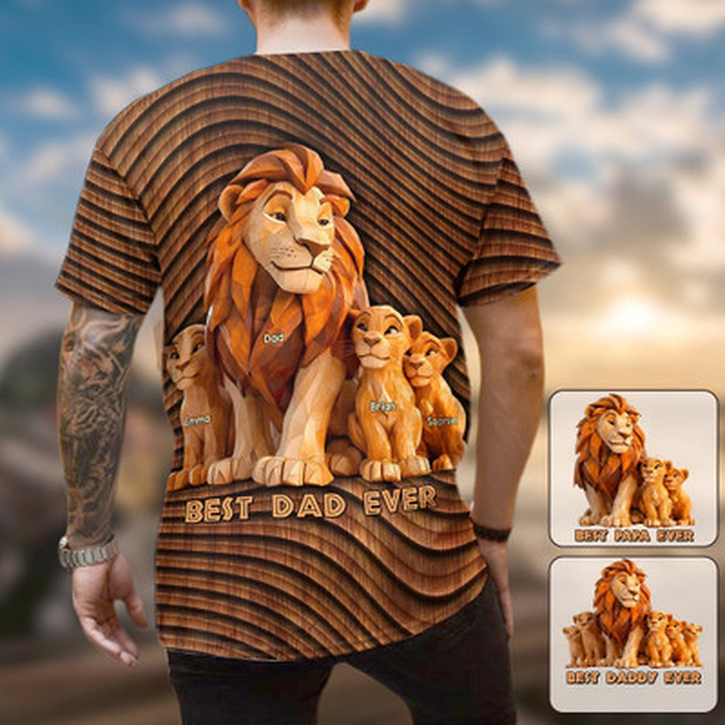 Best Dad Ever - Personalized Father All Over Shirt