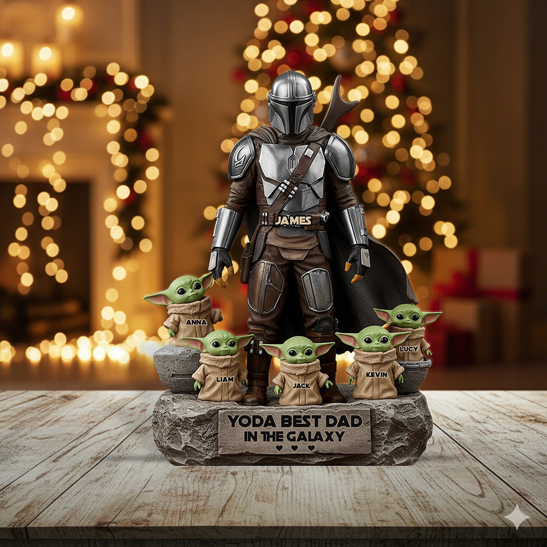 Best Christmas Gift For Dad, Grandpa, Uncle,...- Personalized The Force Custom Shaped Acrylic Plaque