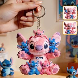 Blue Mama - Personalized Ohana Plush Keychain