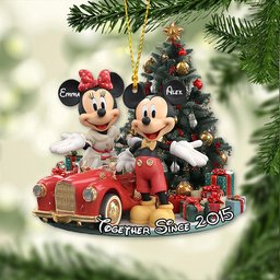Christmas Couple - Personalized Mouse Ornament