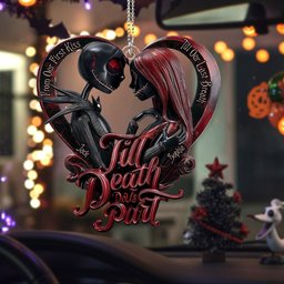 From Our First Kiss Till Our Last Breath - Personalized Nightmare Transparent Car Ornament