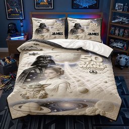 Dark Side 50th Anniversary - Personalized The Force Quilt Set