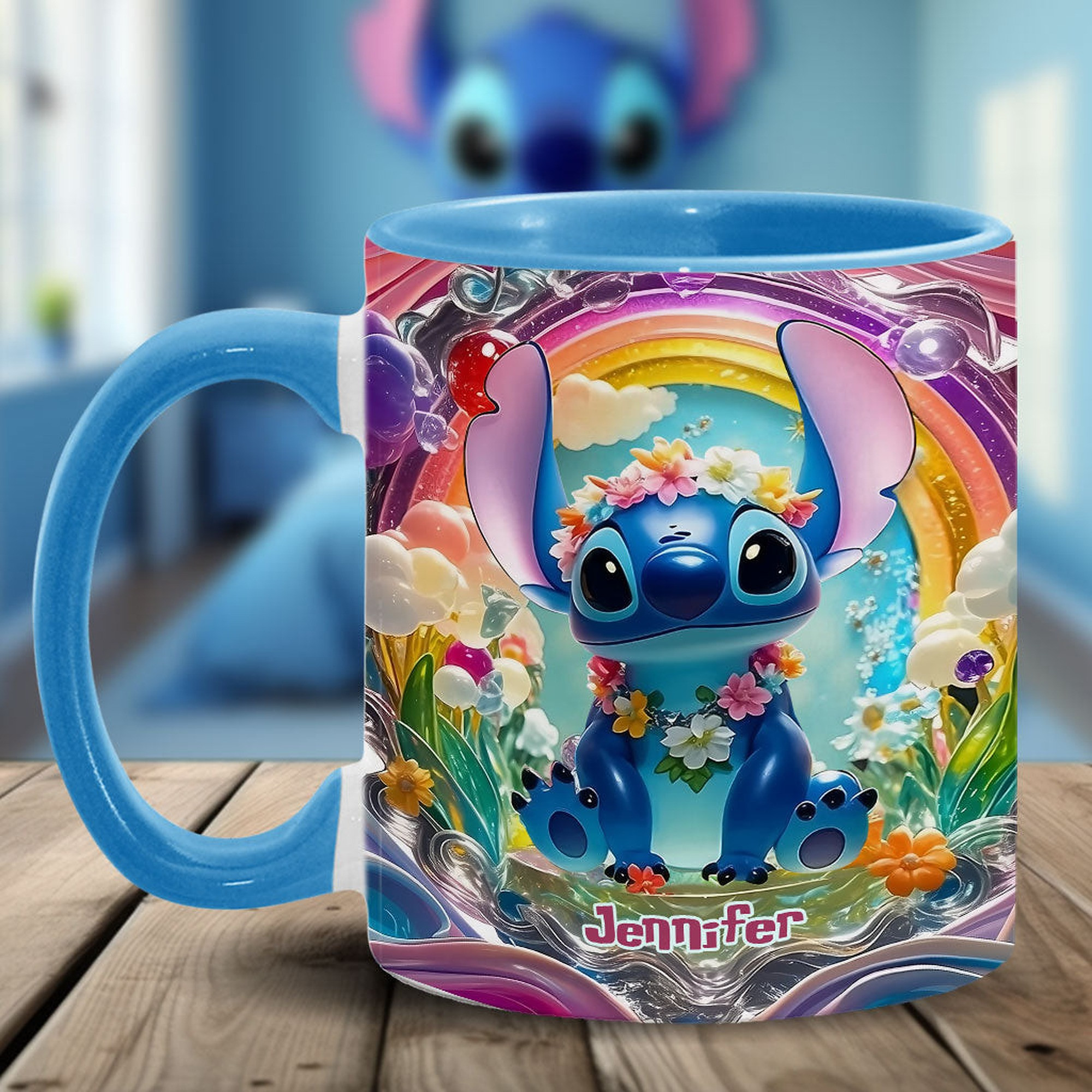 Cute Monster - Personalized Ohana Accent Mug