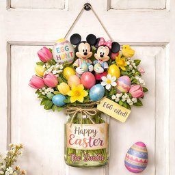 Easter Day Home Decor - Personalized Mouse Custom Shaped Wood Sign