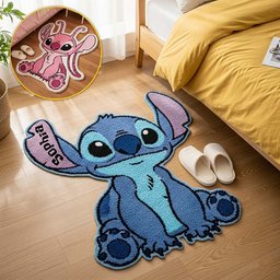 Ohana Means Family - Personalized Ohana Shaped Doormat/ Rug