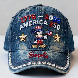 Patriotic Mouse America 250th Anniversary Cap - Personalized Mouse Classic Cap
