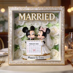 Happy Anniversary - Personalized Mouse Custom Shaped Acrylic Plaque