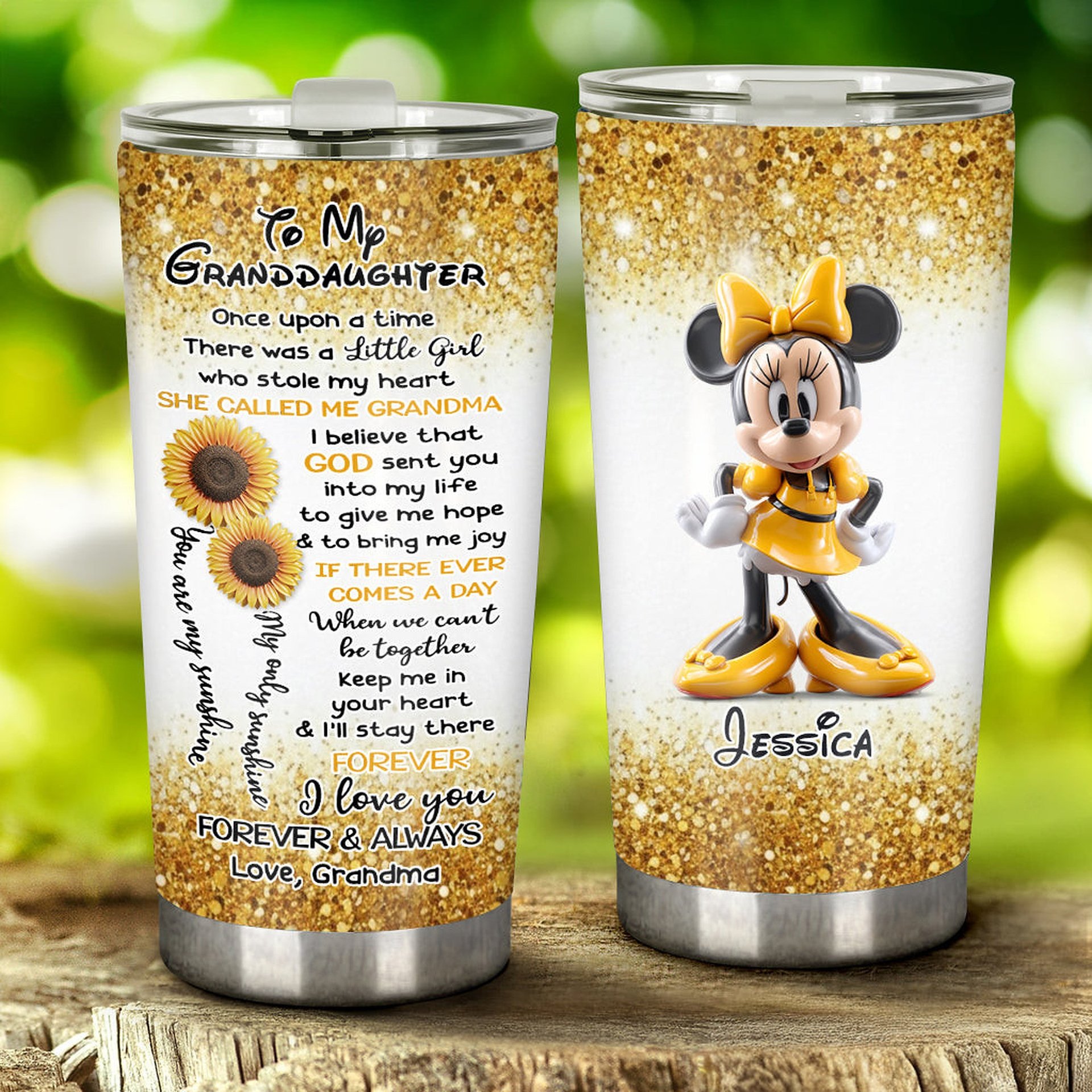 To My Granddaughter - Personalized Mouse Tumbler