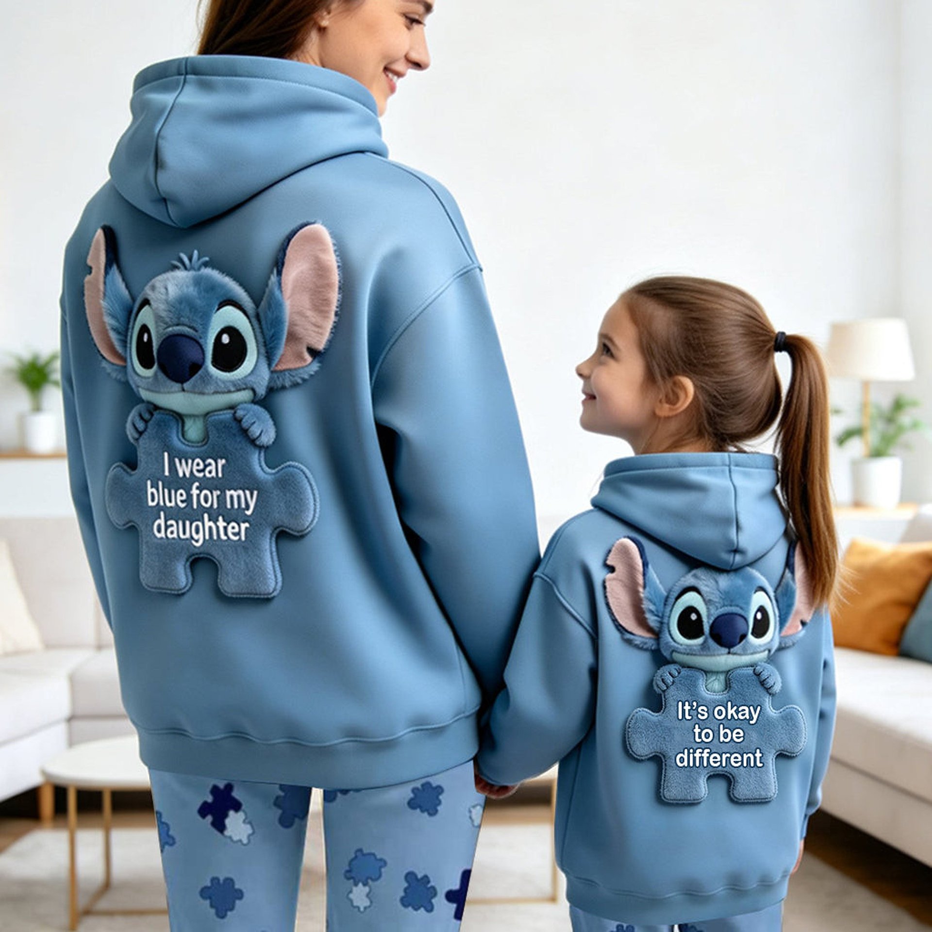 I Wear Blue - Personalized Autism Awareness Hoodie and Leggings