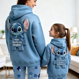 I Wear Blue - Personalized Autism Awareness Hoodie and Leggings