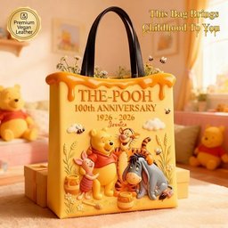 Honey Bear Celebrate 100th Anniversary - Personalized Yellow Bear Tote Bag