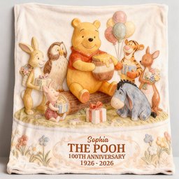 Honey Bear & Friends 100th Anniversary - Personalized Mouse Blanket