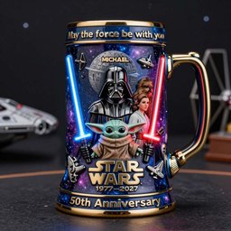 May The Force Be With You - Personalized The Force Beer Stein