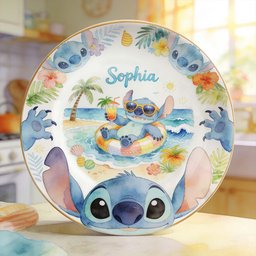 Ohand Means Family - Personalized Ohana Ceramic Round Plate