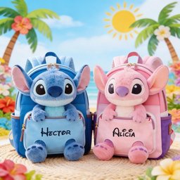 Ohana Means Family - Personalized Ohana Changeable Leather Patch Backpack