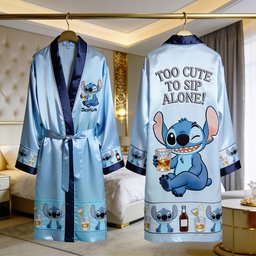 Too Cute To Sip Alone - Personalized Ohana Satin Robe