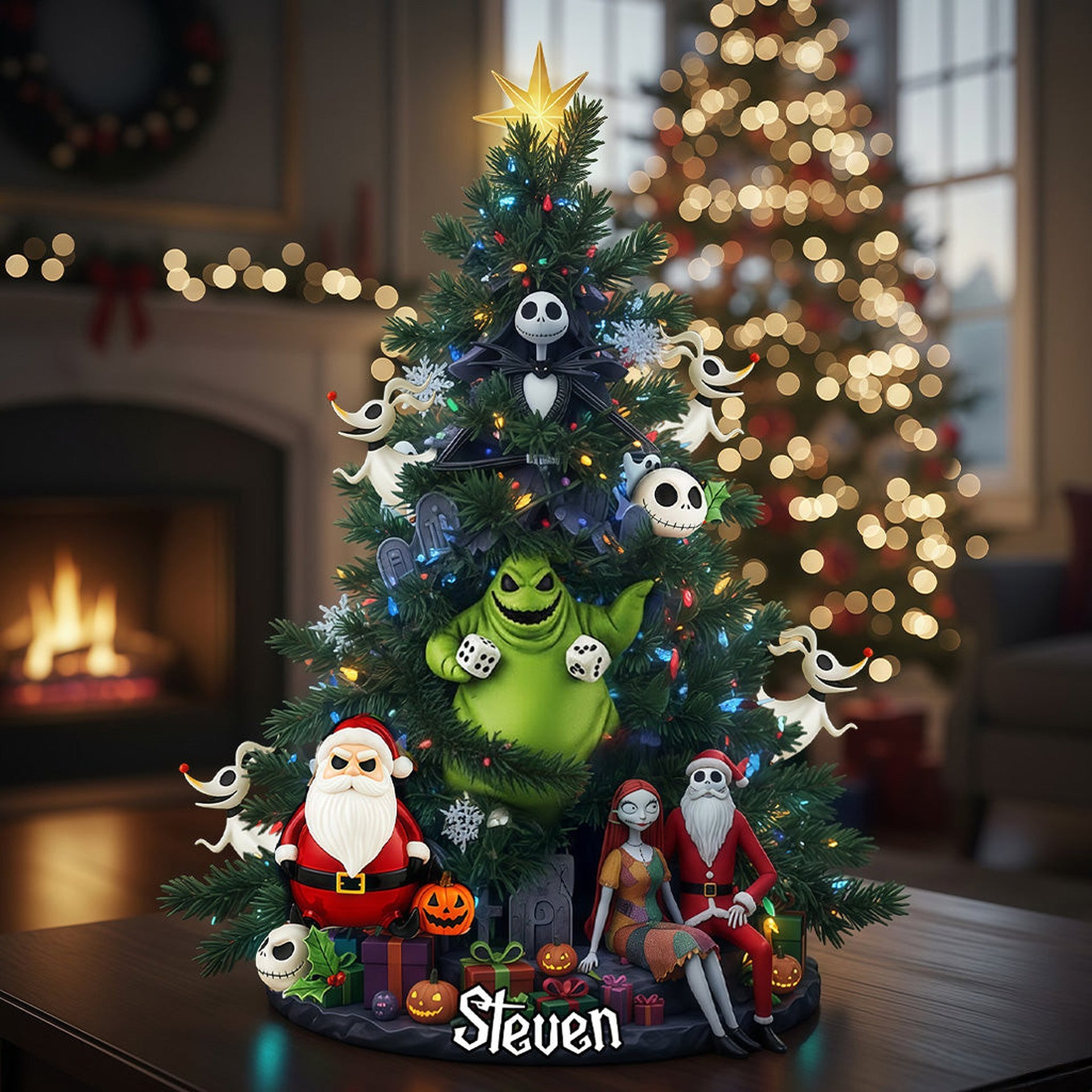 Spooky Christmas - Personalized Nightmare Custom Shaped Acrylic Plaque