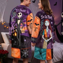 Til' Death Do Us Part - Personalized Nightmare Pajama Kimono Robe