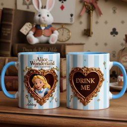 Wonder Gorl, Drink Me Mug - Personalized Mouse Accent Mug