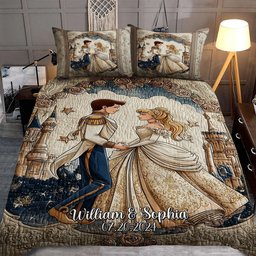 Wedding Anniversarry Gift - Personalized Couple Bedding Set