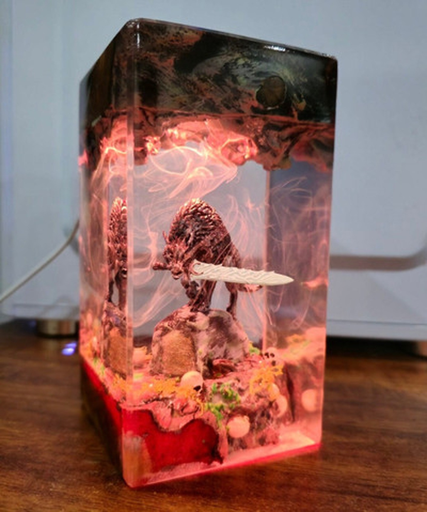 Custumer night light, Epoxy resin lamp, Resin Night lamp, Handmade lamp, Housewarming Gift, Father's day Gift, Unique lamp,