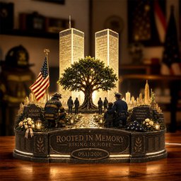 911 Memorial Acrylic Light Box - Personalized Gifts For Memorial