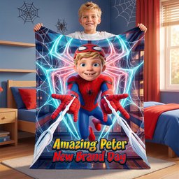 Amazing Hero Kid Blanket - Custom Photo Gifts For Fans Blanket