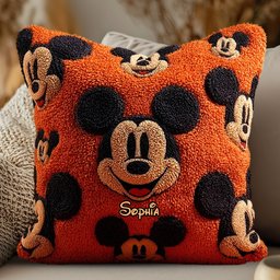 Big Ears Mouse Friend - Personalized Mouse Throw Pillow