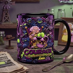 Brave Little Dog Black Coffee Mug - Personalized Gifts
