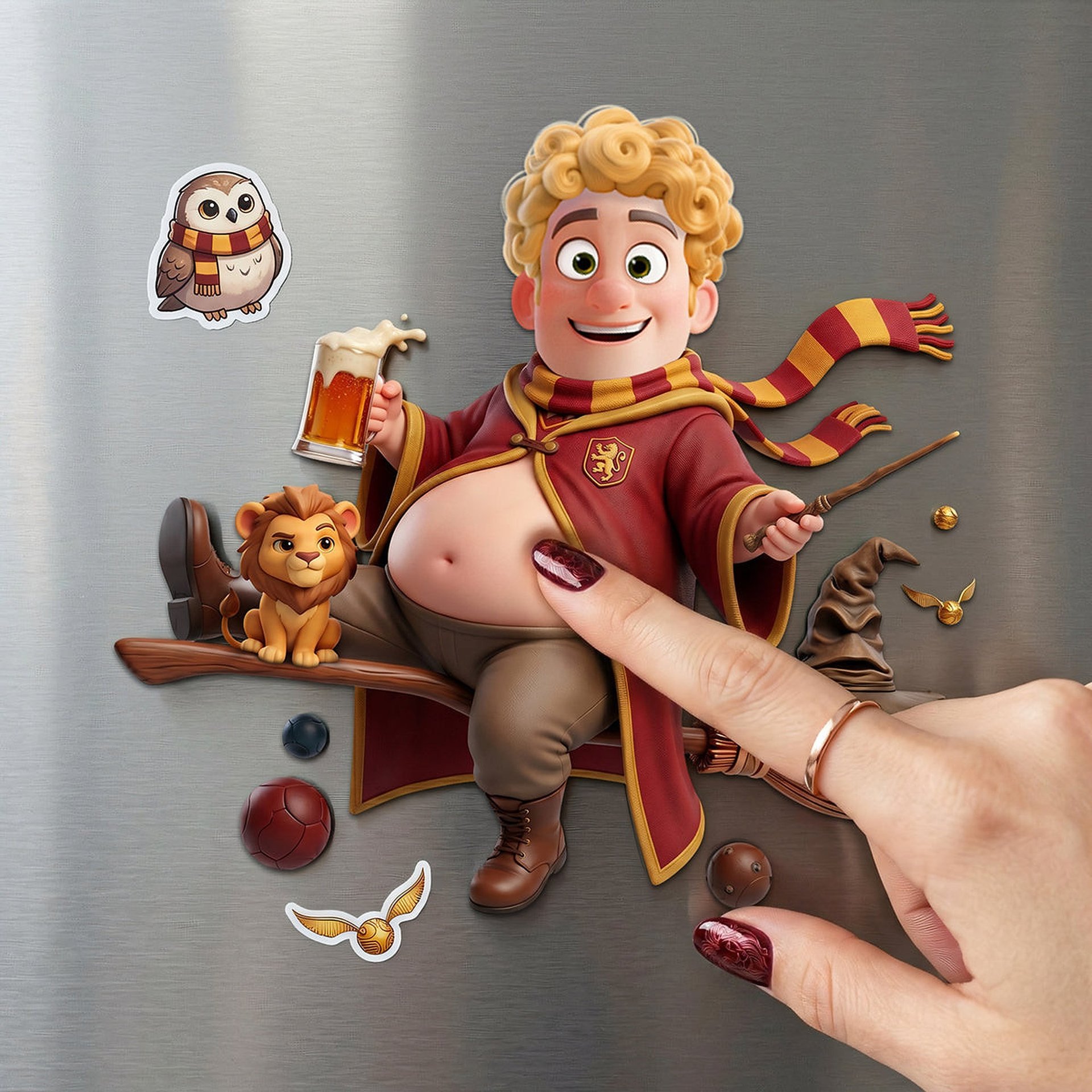 Butterbeer Funny Anti-collision Acrylic Fridge Magnet - Personalized Gifts For Him