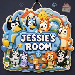 Cartoon Puppy Kids Acrylic Sign - Personalized Gifts