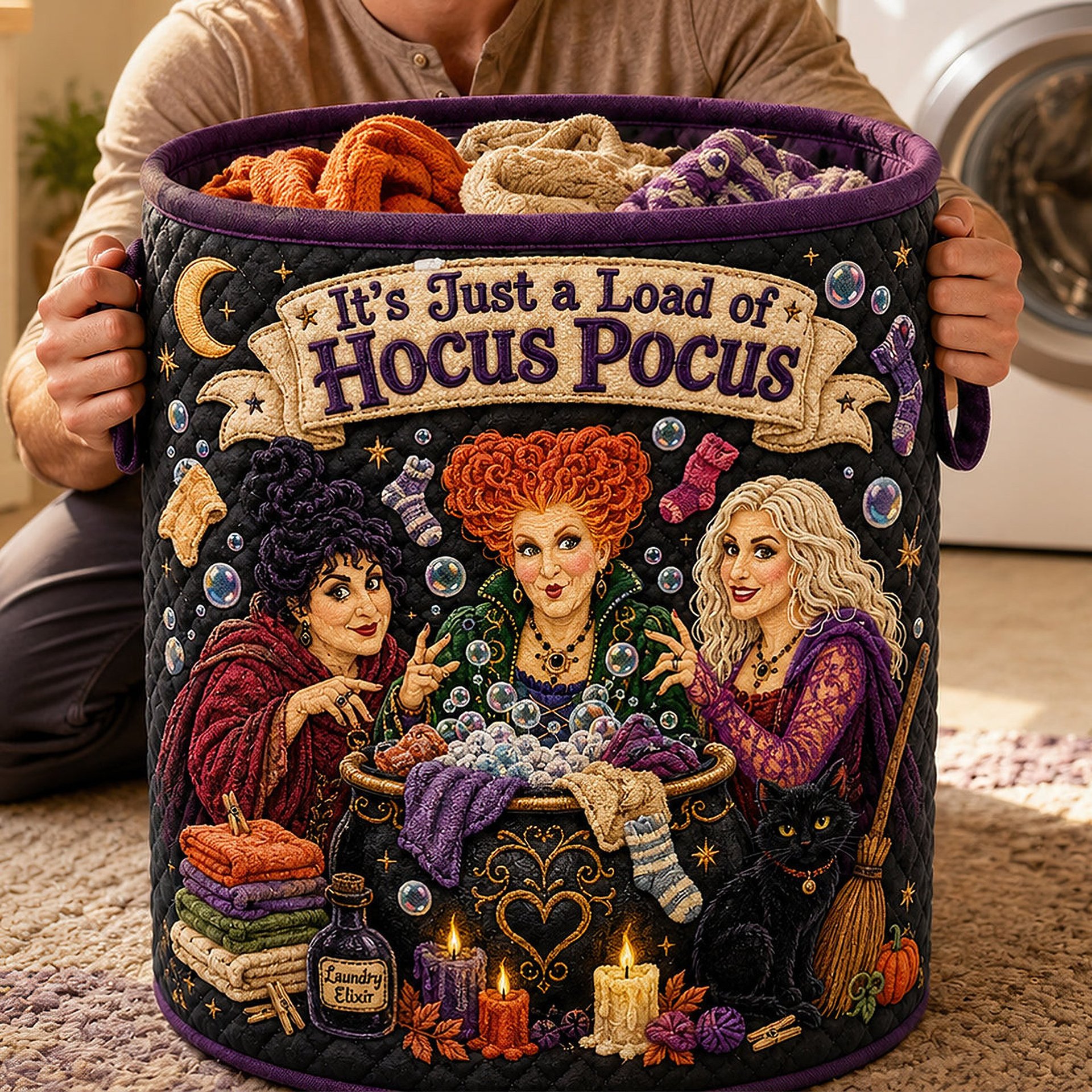 Enchanted Quilted Laundry Basket Personalized Gifts For Fantasy Lovers