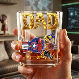 Dad The Legend Glass Mug - Personalized Gifts For Dad - Photo 1