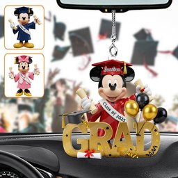 Class Of 2025 - Personalized Mouse Transparent Car Ornament